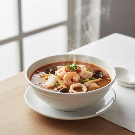 15. Hot and Sour Seafood and Tofu Soup 酸辣海鮮豆腐羹